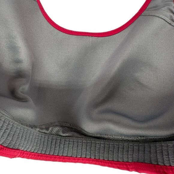 Nike Sports Bra Size M Dri Fit Wireless Mesh Panel Racerback Unpadded Pink Bra - Picture 8 of 9